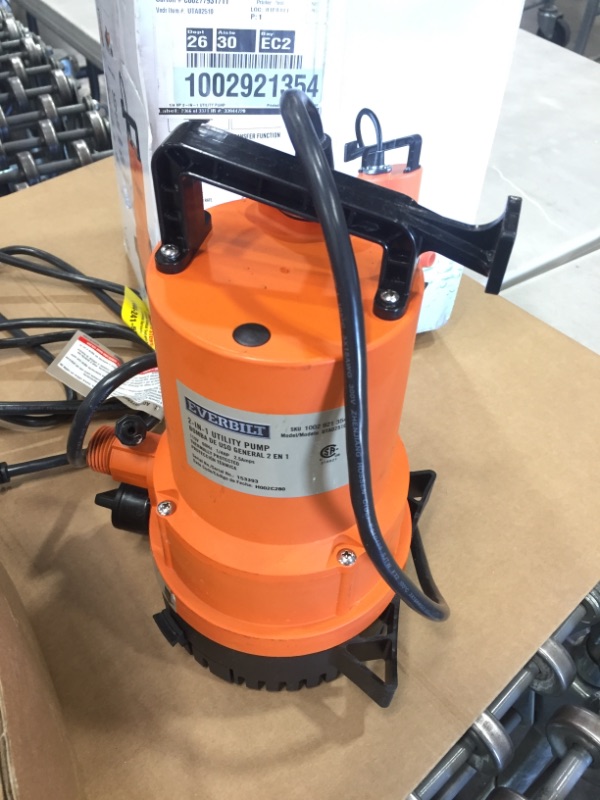 Photo 3 of 1/4 HP 2-in-1 Utility Pump
