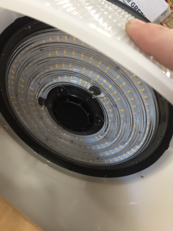 Photo 2 of 16 in. 750-Watt Equivalent Integrated LED Dimmable Black High Bay Light, 5000K