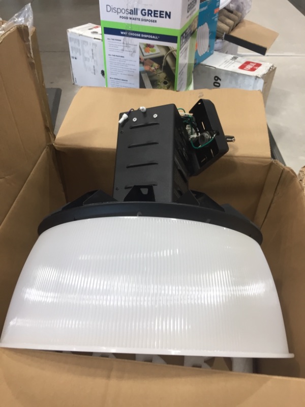 Photo 1 of 16 in. 750-Watt Equivalent Integrated LED Dimmable Black High Bay Light, 5000K