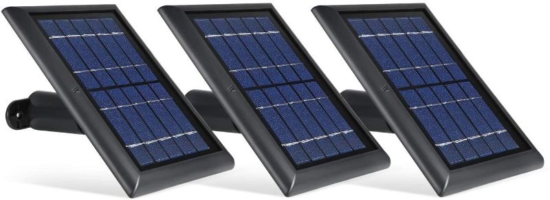 Photo 1 of Wasserstein 2W 5V Solar Panel with 13.1ft/4m Cable Compatible with Arlo Ultra/Ultra 2, Arlo Pro Floodlight ONLY (3-Pack, Black) (NOT Compatible with Arlo Essential Spotlight)
