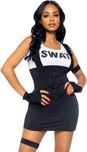 Photo 1 of Leg Avenue Women's Sexy 4 Pc Sultry SWAT Team Officer Halloween Costume
SIZE MEDIUM /LARGE 