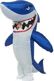 Photo 1 of One Casa Inflatable Costume Full Body Shark Air Blow up Funny Party Halloween Costume for Adult