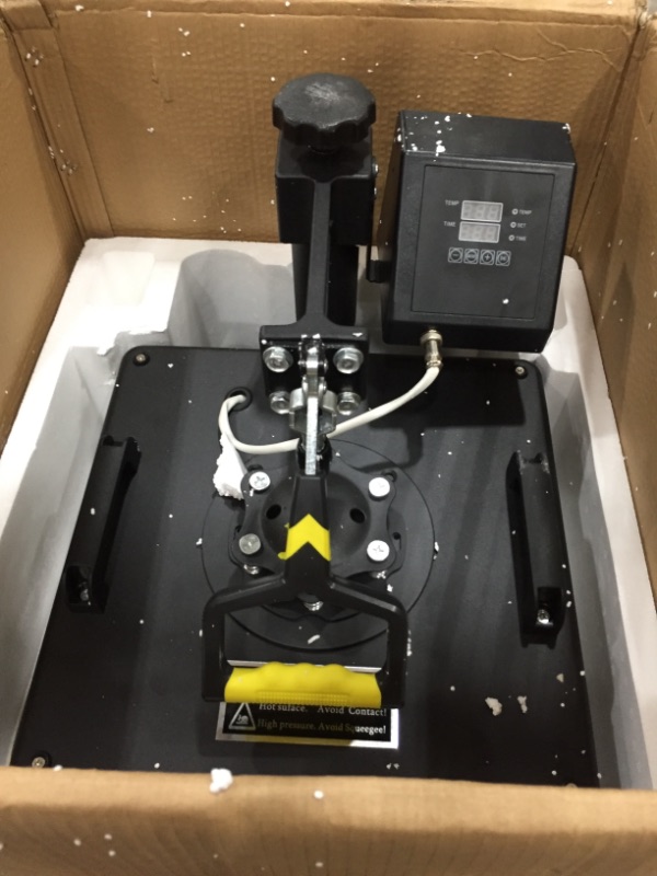 Photo 1 of Mophorn Heat Press Machine, 15 x 15 Inch, 5 in 1 Combo Swing Away T-Shirt Sublimation Transfer Printer with Teflon Coated, Mug/Hat/Plate Accessories Included, ETL/FCC Certificated, Black