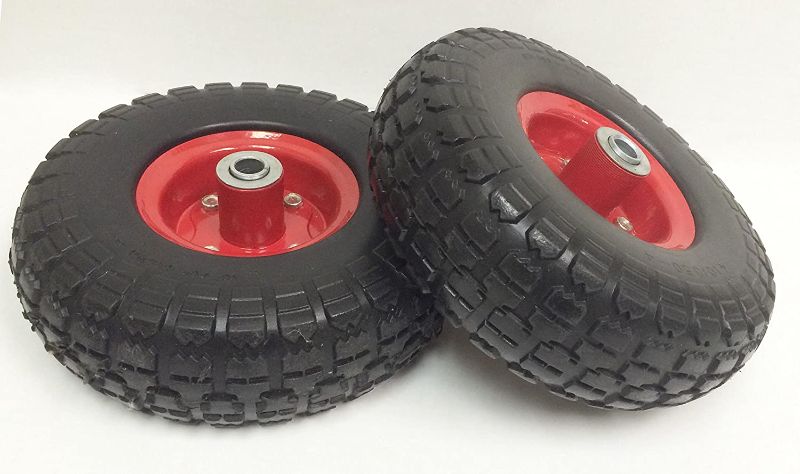 Photo 1 of 2 New 10" Flat Free Solid Tire Wheel for Dolly Handtruck Cart -27019
