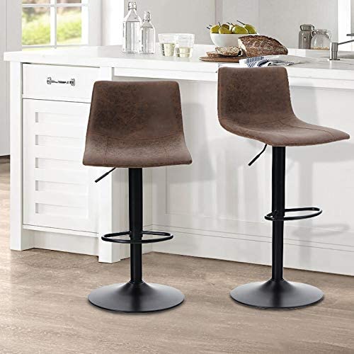 Photo 1 of ALPHA HOME Bar Stools Counter Height Adjustable Bar Chair 360 Degree Swivel Seat Modern Square Pu Leather Kitchen Counter Stools Dining Chairs Set of 2,350...
