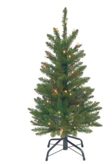 Photo 1 of 3 ft. Kingswood Fir Wrapped Pencil Artificial Christmas Tree with Clear Lights
tested and working 