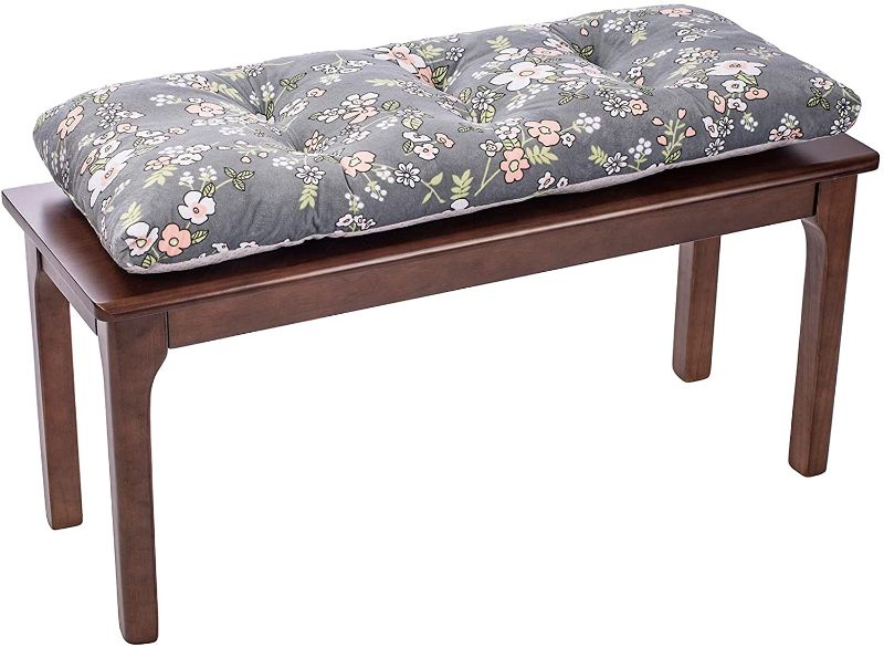 Photo 1 of Bench Cushion, Outdoor Bench Cushions for Patio, Non-Slip Tufted Bench Seat Cushion for Picnic, Swing, Wicker, Garden Bench, Indoor, Shoe Storage, Window, Piano, Dining (36"x14",) (stock photo has different color and design)
 