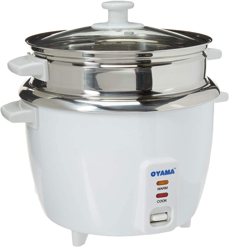 Photo 1 of OYAMA Stainless 16-Cup (Cooked) (8-Cup UNCOOKED) Rice Cooker, Stainless Steel Inner Pot, Stainless Steamer Tray (CNS-A15U)
