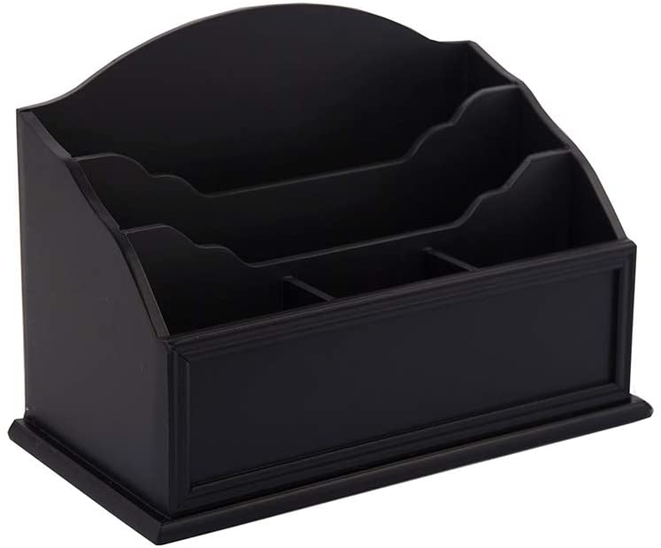 Photo 1 of 5 Section Desk Letter Holder Finish: Black
