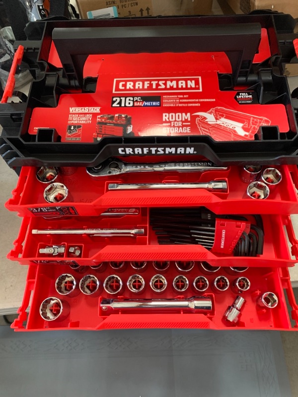 Photo 3 of Craftsman Versa Stack Mechanics Tool Set, 216 Pieces