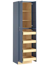 Photo 1 of 24-in W x 90-in H x 24-in D Nevada Mythic Blue Painted Door Pantry Fully Assembled Semi-custom Cabinet
