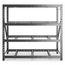 Photo 1 of 4-Tier Welded Steel Garage Storage Shelving Unit (77 in. W x 72 in. H x 24 in. D)
AS IS PACKAGE DAMAGE 