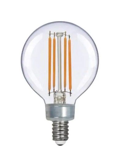 Photo 1 of 40-Watt Equivalent G16.5 ENERGY STAR and CEC Title 20 Dimmable Filament LED Light Bulb Soft White (4 3-Packs)