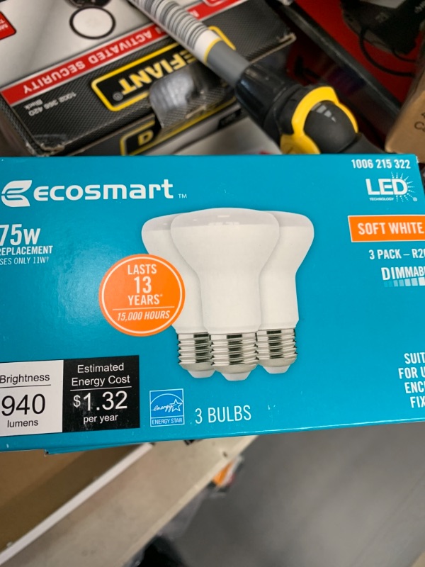 Photo 2 of 75-Watt Equivalent R20 Dimmable ENERGY STAR LED Light Bulb Soft White 2700K (2 3-Packs)
