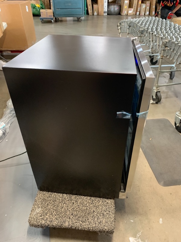 Photo 2 of  24 inch Beverage Refrigerator - 154 Cans Capacity Beverage Cooler- Fit Perfectly into 24" Space Built in Counter or Freestanding - for Soda, Water, Beer or Wine - For Kitchen or Bar with Blue Interior Light
