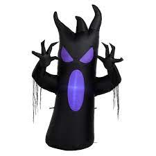 Photo 1 of 5 ft. Black Tree with Purple Face Airblown Halloween Inflatable
