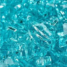 Photo 1 of 1/4 in. 10 lbs. Tahitian Blue Original Fire Glass for Indoor and Outdoor Fire Pits or Fireplaces
