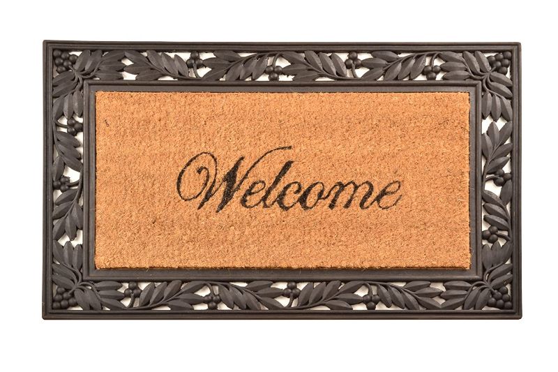 Photo 1 of NoTrax, Welcome, Rubber-Backed Natural Coir Doormat, Entry Mat for Indoor or Outdoor Use, 18"x30", C04 (C04S1830WL)
