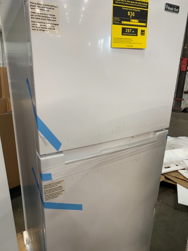 Photo 3 of 10.1 cu. ft. Top Freezer Refrigerator in White
