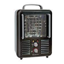 Photo 1 of 1,500-Watt Milk house Style Fan Electric Portable Heater - Black
