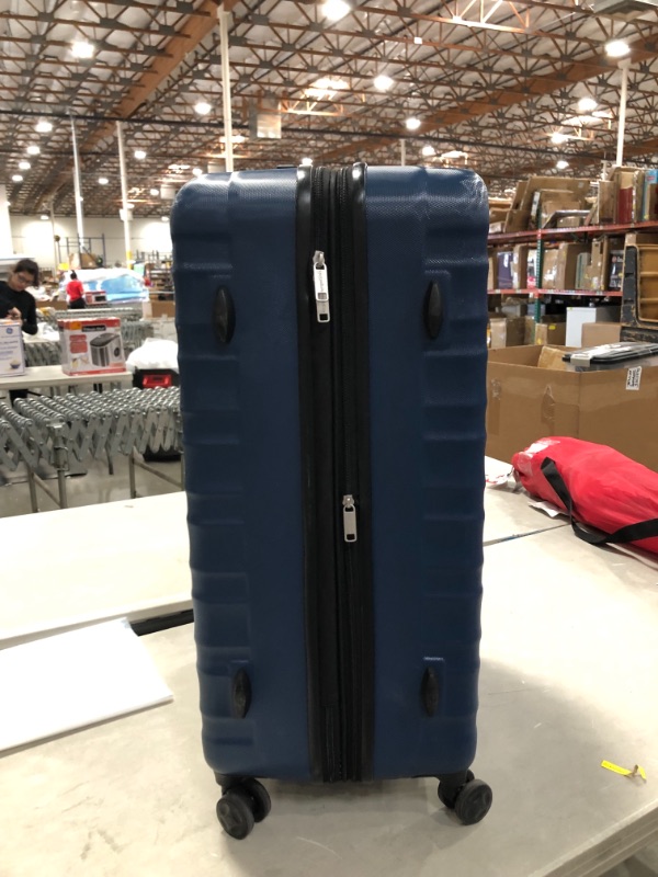 Photo 2 of Amazon Basics Hardside Spinner Luggage with Built-In TSA Lock - 2-Piece Set (21", 30"), Blue
AS IS USED, MINOR COSMETIC WEAR, PLEASE SEE PHOTOS 