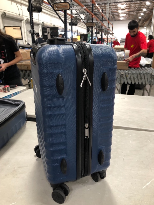 Photo 5 of Amazon Basics Hardside Spinner Luggage with Built-In TSA Lock - 2-Piece Set (21", 30"), Blue
AS IS USED, MINOR COSMETIC WEAR, PLEASE SEE PHOTOS 