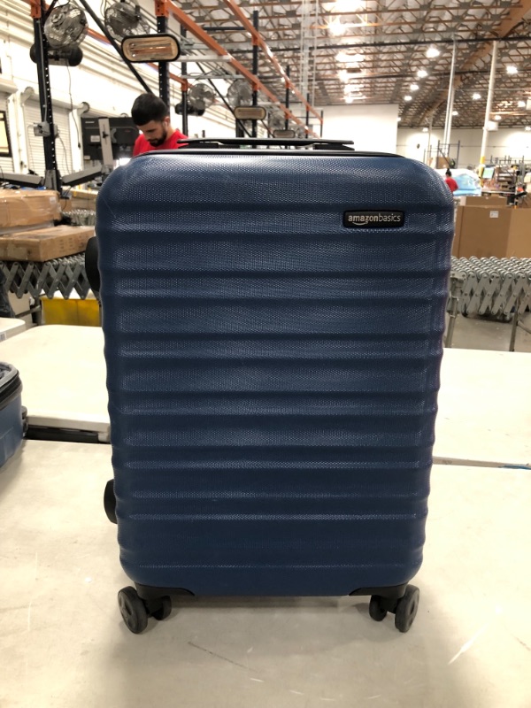 Photo 8 of Amazon Basics Hardside Spinner Luggage with Built-In TSA Lock - 2-Piece Set (21", 30"), Blue
AS IS USED, MINOR COSMETIC WEAR, PLEASE SEE PHOTOS 