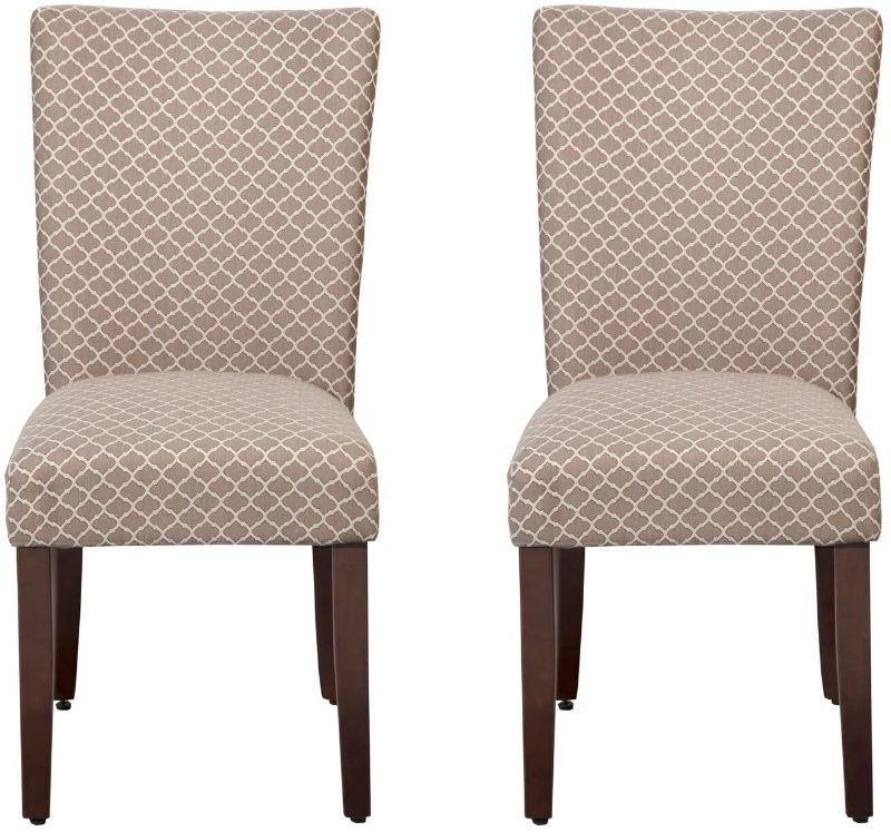 Photo 1 of **PARTS ONLY*** HomePop Parsons Classic Upholstered Accent Dining Chair, Set of 2, Brown
