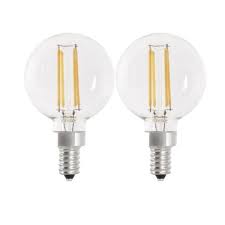 Photo 1 of 60-Watt Equivalent G16.5 ENERGY STAR and CEC Title 20 Dimmable Filament LED Light Bulb Bright White 3000K (4 3-Packs)
