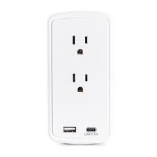 Photo 1 of 2-Outlet Surge Protector USB-A USB-C Wall Tap
as is 2pk