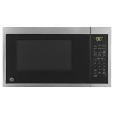 Photo 1 of 0.9 cu. ft. Countertop Microwave in Stainless Steel with Gray Cavity
