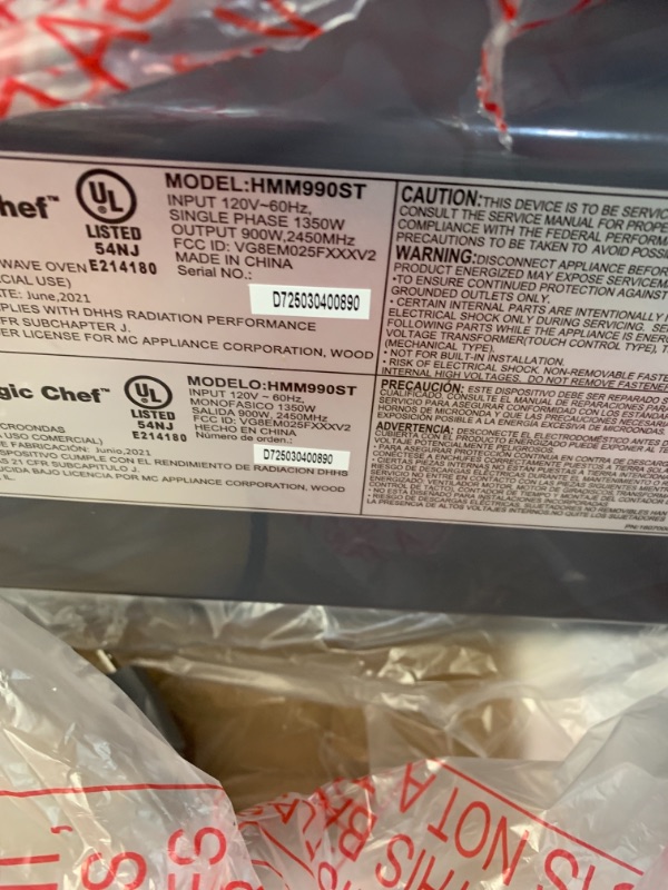 Photo 1 of 0.9 cu. ft. Countertop Microwave in Stainless Steel with Gray Cavity
