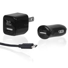 Photo 1 of Car and Wall Charging Set for Micro-USB, Black
