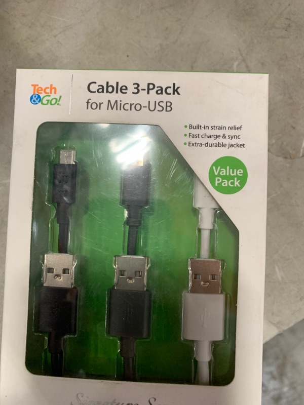 Photo 2 of 3 ft. Cable for Micro-USB (3-Pack)
