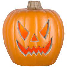 Photo 1 of 20 in. Orange Lighted Blow Mold Jack-O-Lantern Spooky Face
AS IS USED MINOR DENTS 