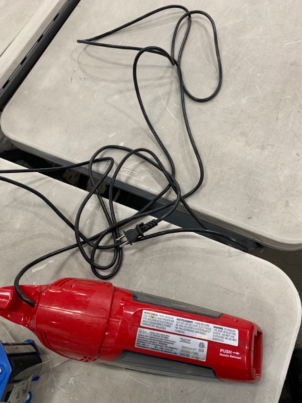 Photo 1 of Vibe 3-in-1 Bagless Lightweight Corded Stick Vacuum Cleaner
AS IS MISSING COMPONENTS TESTED WORKING 
