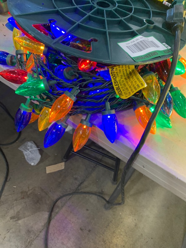 Photo 1 of 65.3 ft. 100-Light LED Smooth C9 Multi-Spool Super Bright (2 sets of 50 lights)
AS NIS TESTED WORKING 