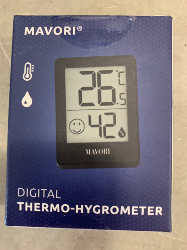 Photo 2 of MAVORI Indoor Thermometer Digital Hygrometer with Precise Measured Values Humidity Gauge Room Thermometer for Home with Accurate Temperature Humidity Monitor for Greenhouse, Office, Plant, Basement
