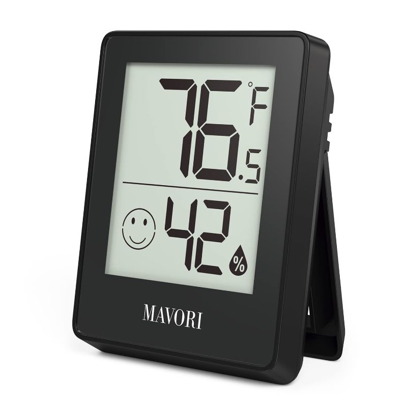 Photo 1 of MAVORI Indoor Thermometer Digital Hygrometer with Precise Measured Values Humidity Gauge Room Thermometer for Home with Accurate Temperature Humidity Monitor for Greenhouse, Office, Plant, Basement
