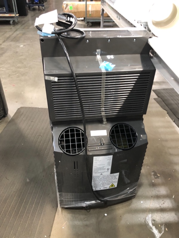 Photo 1 of Whynter ARC-14S 14,000 BTU Dual Hose Portable Air Conditioner, Dehumidifier, Platinum And Black & ARC-WK-DUALN Plastic Window Kit for Whynter Dual Hose portable air conditioners Type N
//A BIT DAMAGED DUE TO SHIPPING //TESTED POWER ON 