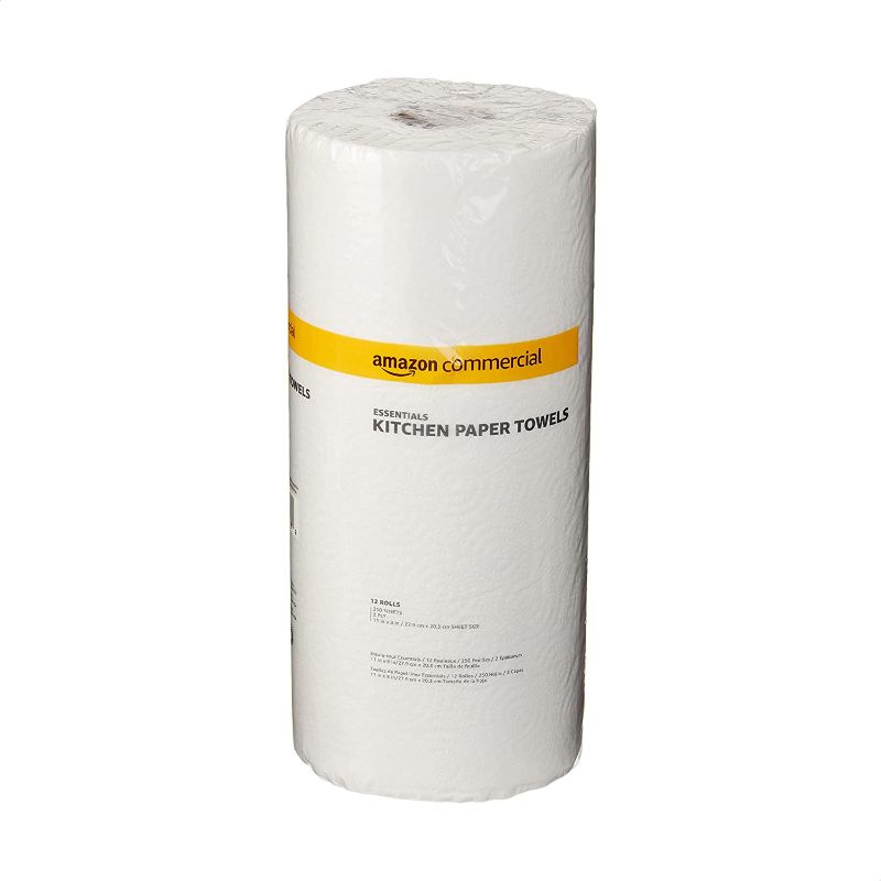 Photo 1 of AmazonCommercial Essentials Kitchen Paper Towels, 250 Towels per Roll, 5 Rolls