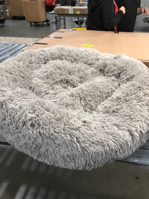 Photo 2 of 
Cat Bed,Pet Dog Bed,Gray Kitten Furniture for Large & Medium & Small Indoor Cats Clearance,Fluffy Cat Stuff,Round Donut,Pet Puppy Sofa Washable