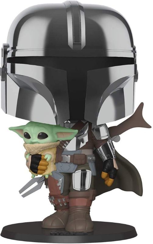 Photo 1 of 
Pop! Star Wars: The Mandalorian - 10 Inch Chrome Mandalorian with The Child Vinyl Action Figure