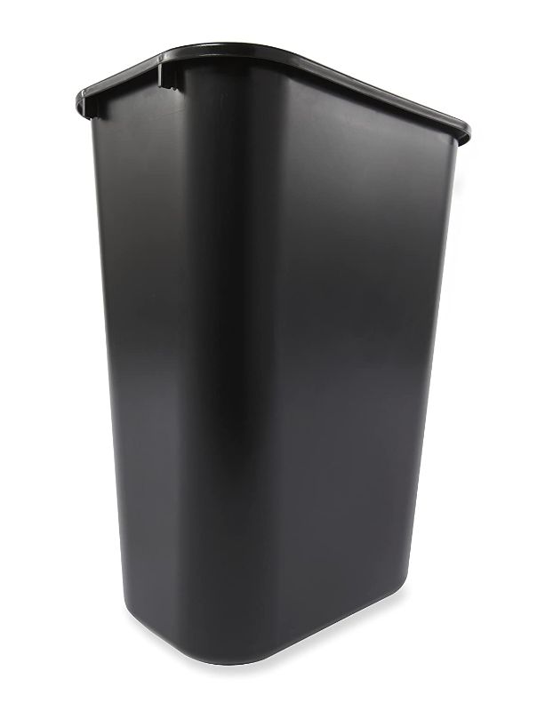 Photo 1 of 
Rubbermaid Commercial Products FG295700BLA Plastic Resin Wastebasket Trash Can for Bedroom Bathroom, Office, 10 Gallon/41 Quart, Black SET OF 2