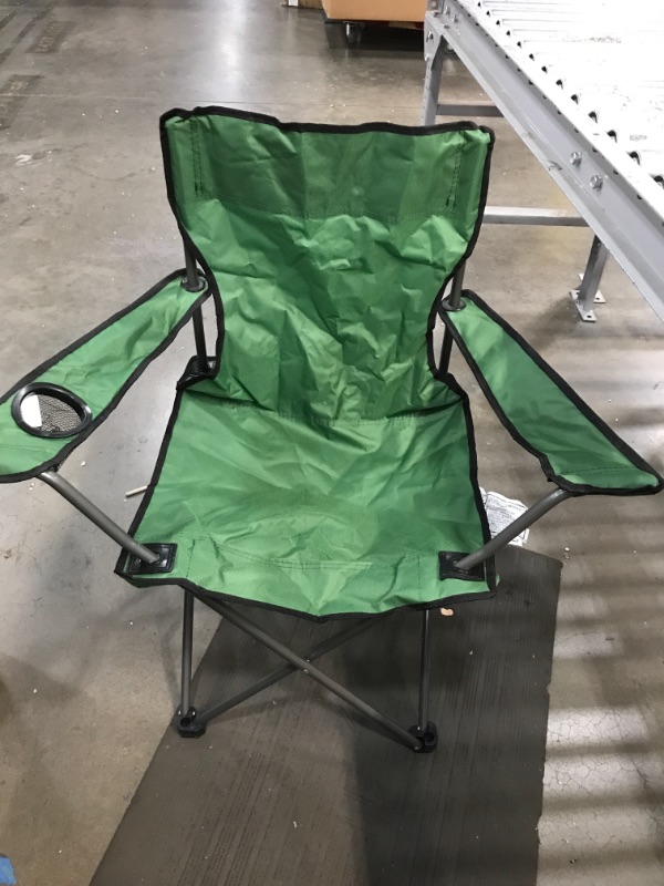 Photo 2 of 
Quik Chair Portable Folding Chair with Arm Rest Cup Holder and Carrying and Storage Bag
Color:Green
