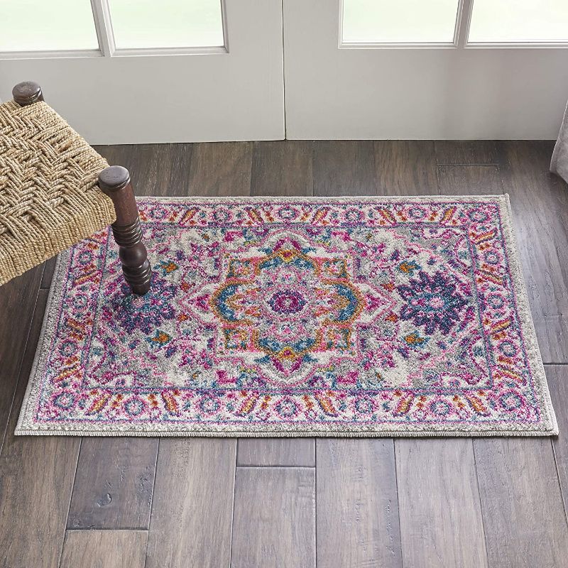 Photo 1 of 
Nourison Passion Transitional Bohemian Light Grey/Pink 1'10" x 2'10" Area Rug, (2' x 3')
Color:Light Grey/Pink
Size:2 ft x 3 ft