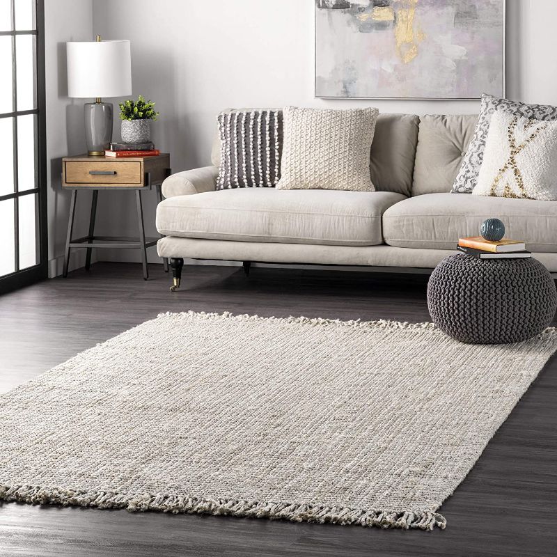 Photo 1 of 
nuLOOM Hand Woven Chunky Natural Jute Farmhouse Area Rug, 3' x 5' BLONDE
