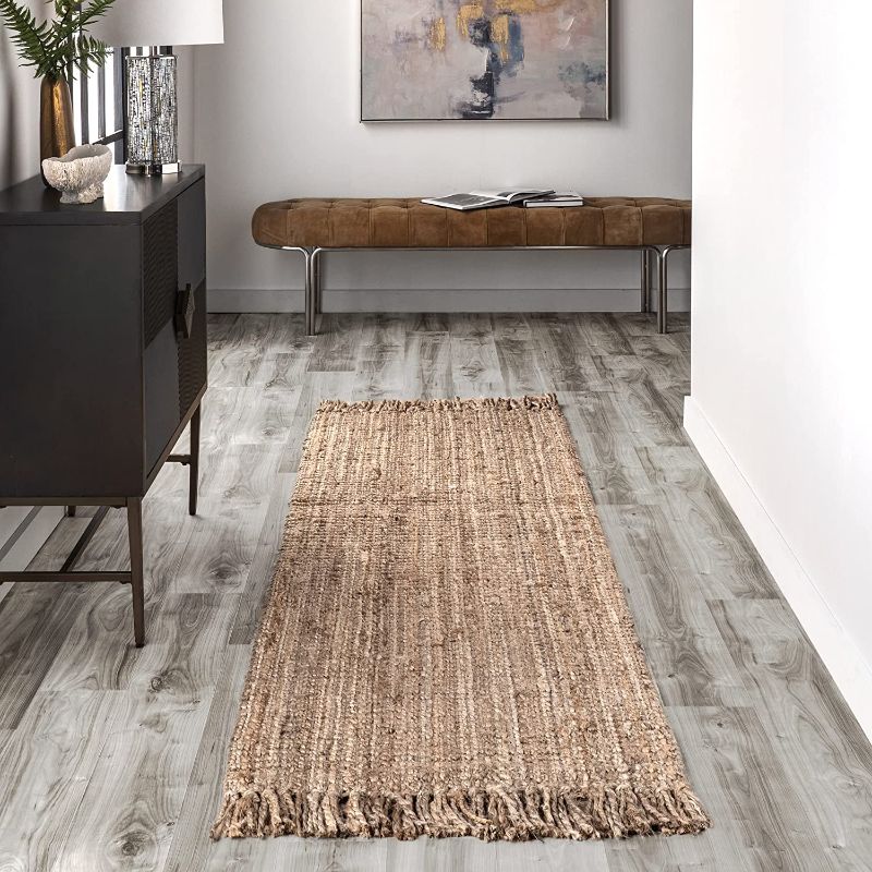 Photo 1 of 
nuLOOM Hand Woven Chunky Natural Jute Farmhouse Runner Rug, 2 ft 6 in x 12 ft
Size:2 ft 6 in x 12 ft
Color:Natural