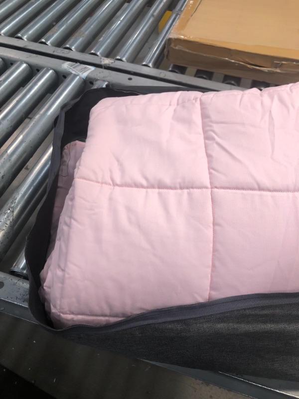 Photo 2 of 
Weighted Blankets for Adult Pink 15lbs 48" x72" Twin Size Premium Cotton Comfortable Heavy Bed Blanket with Glass Beads Removable Minky Dot Duvet Cover
Color:Pink Minky Cover & Pink Cotton Blanket
Size:48"x72" 15LBS