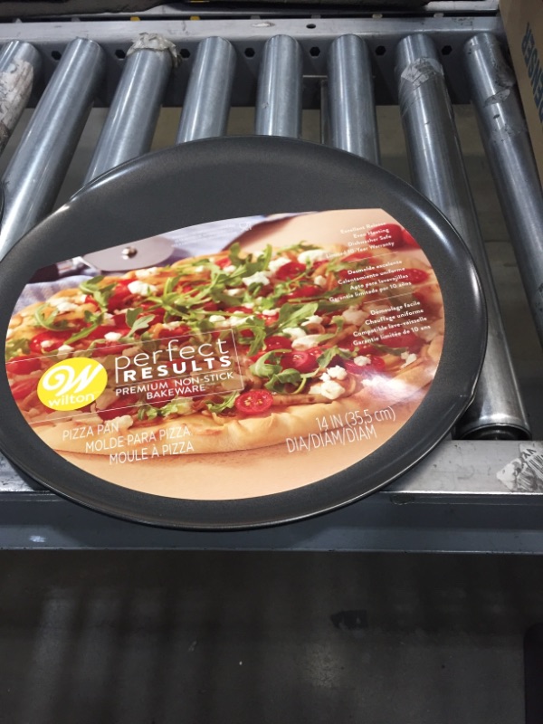 Photo 2 of 
Wilton Perfect Results Premium Non-Stick Bakeware Pizza Pan for Oven, 14-Inch Steel Pan